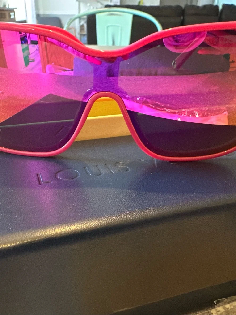 New Sunglasses in Pink with Mirrored Lens